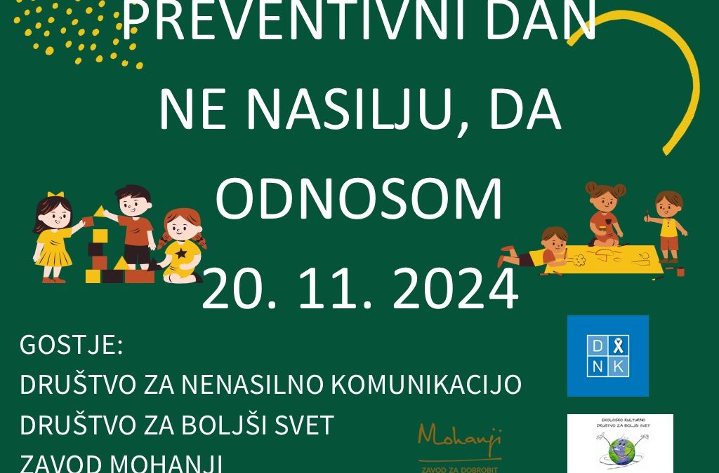 Preventivni dan ne nasilji, da odnosom